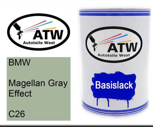 BMW, Magellan Gray Effect, C26: 500ml Lackdose, von ATW Autoteile West.